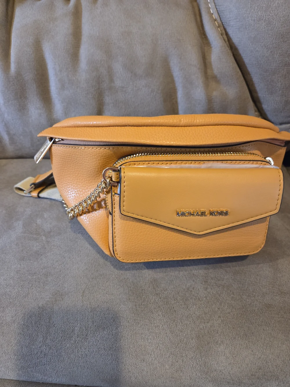 Michael Kors Women’s Tan Leather Belt Bag